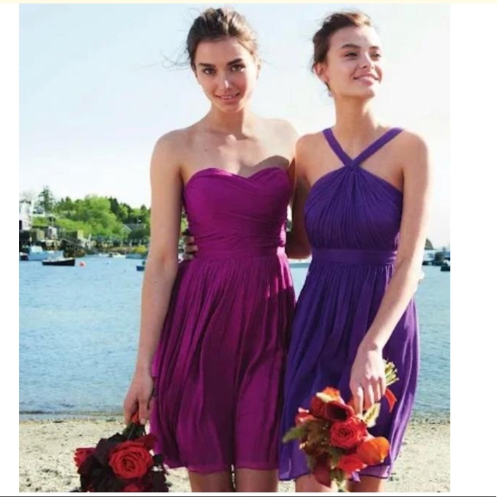 JCrew Arabella silk chiffon strapless dress. - Picture 7 of 10